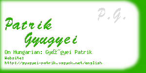 patrik gyugyei business card